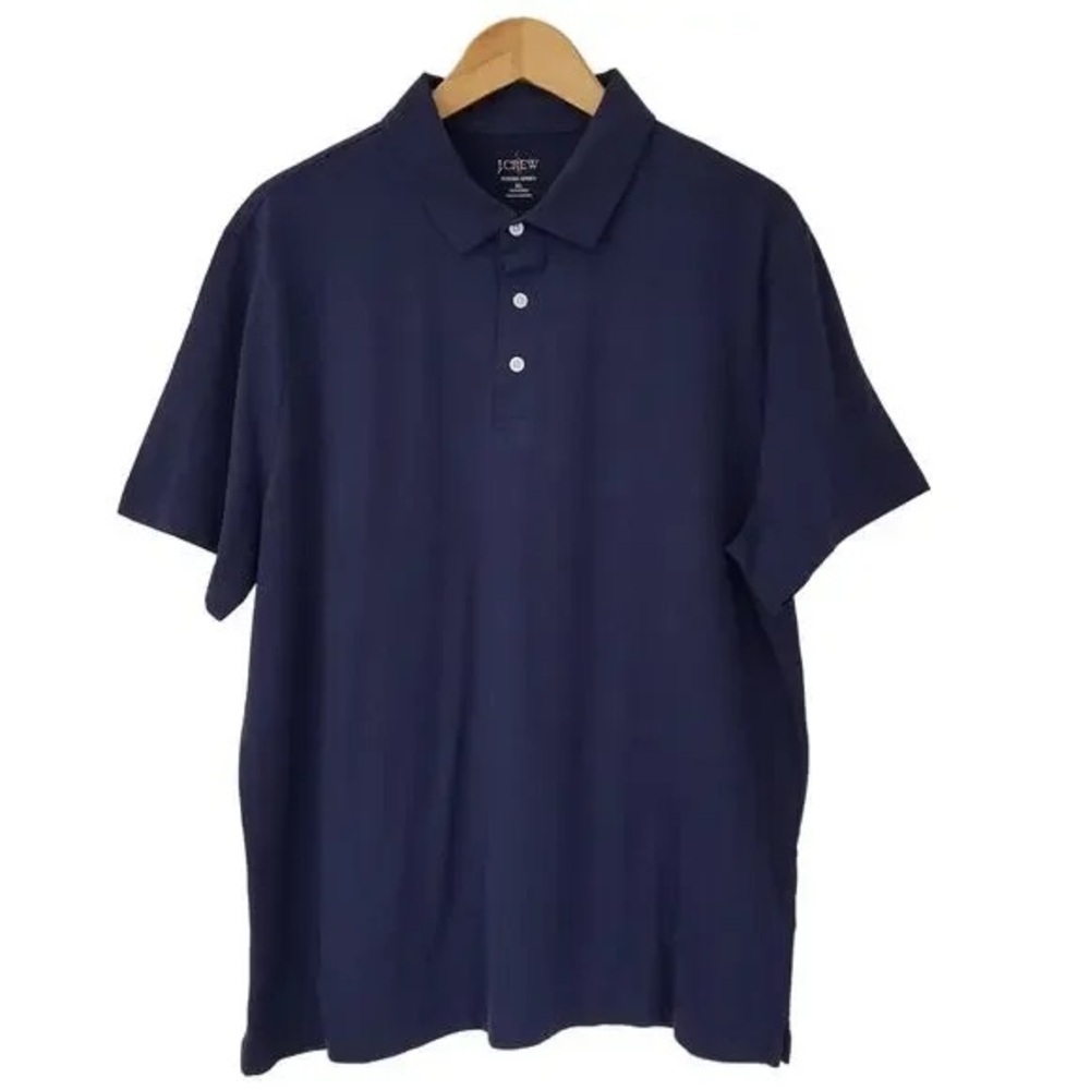 J. Crew BLACK Sueded Jersey Polo Shirt
Cotton Mens